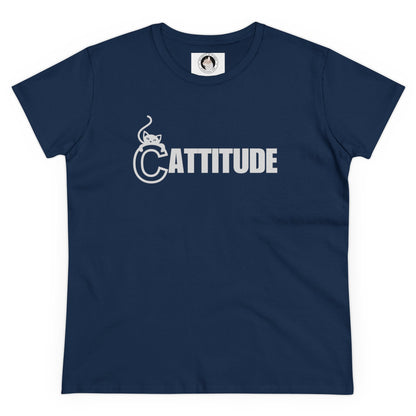 Cattitude Women's Midweight Cotton Tee