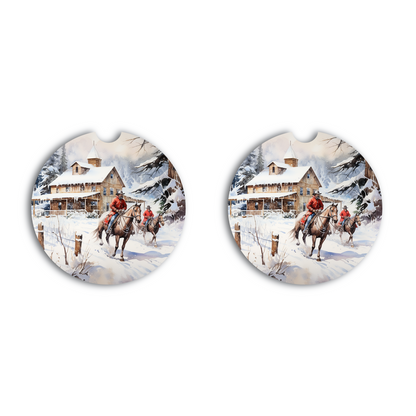 Cowboys Christmas Ride Tree Car Coaster