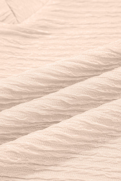 Solid Textured T-Shirt and Shorts Set