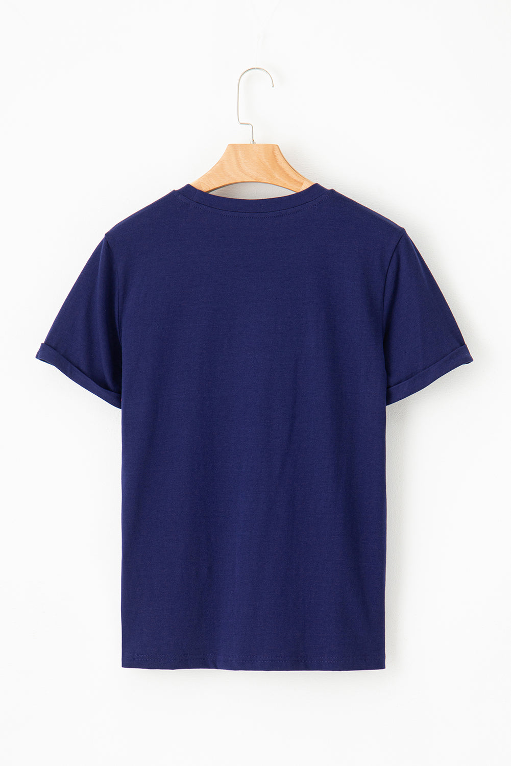 Solid Short Sleeve Crew Neck Tee