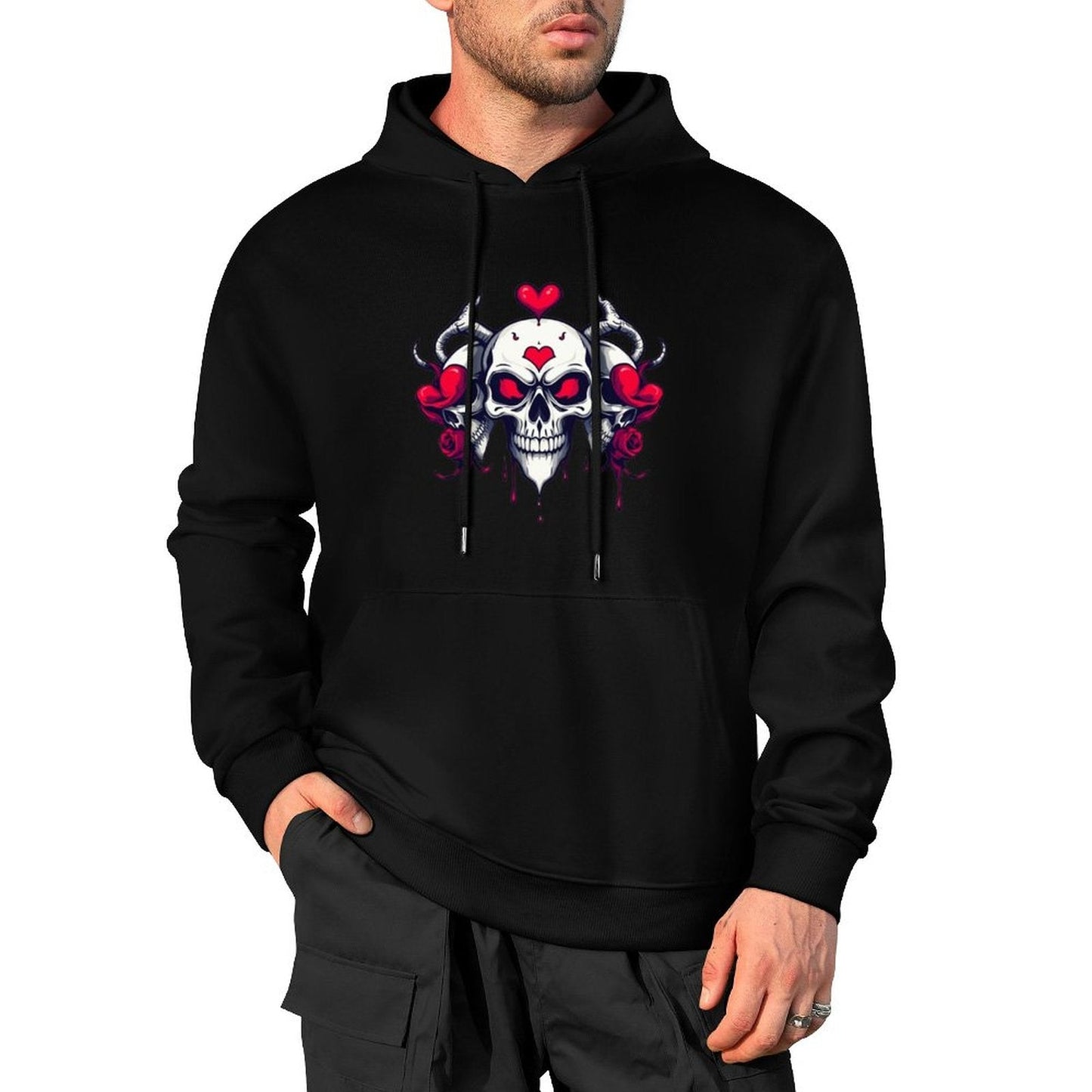 Munsieur Bleeding Royalty: Skull Hoodie for Men