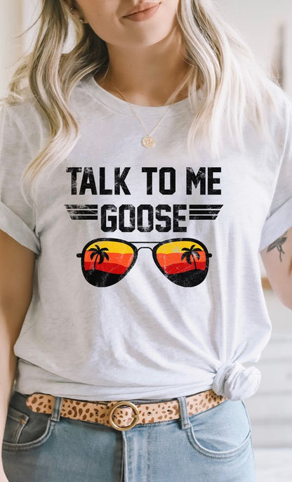 Talk to Me Goose Sunset Graphic Tee - Aaria Tees
