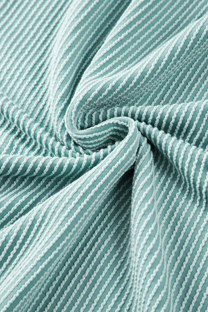 Solid Corded Short Sleeve Tee and Shorts Set