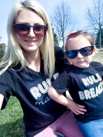 Rule Maker Breaker Matching Mommy and Me Tees
