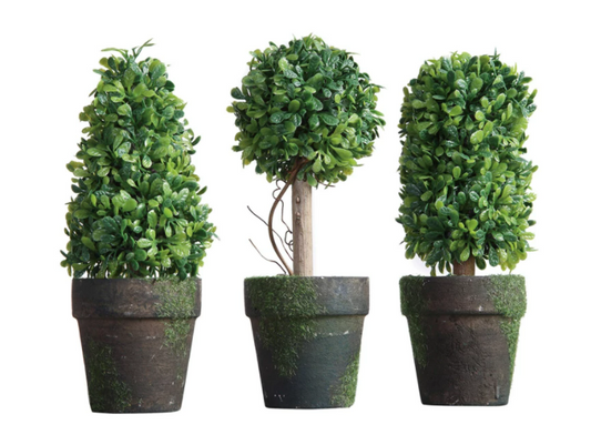 Faux Topiary in Pot