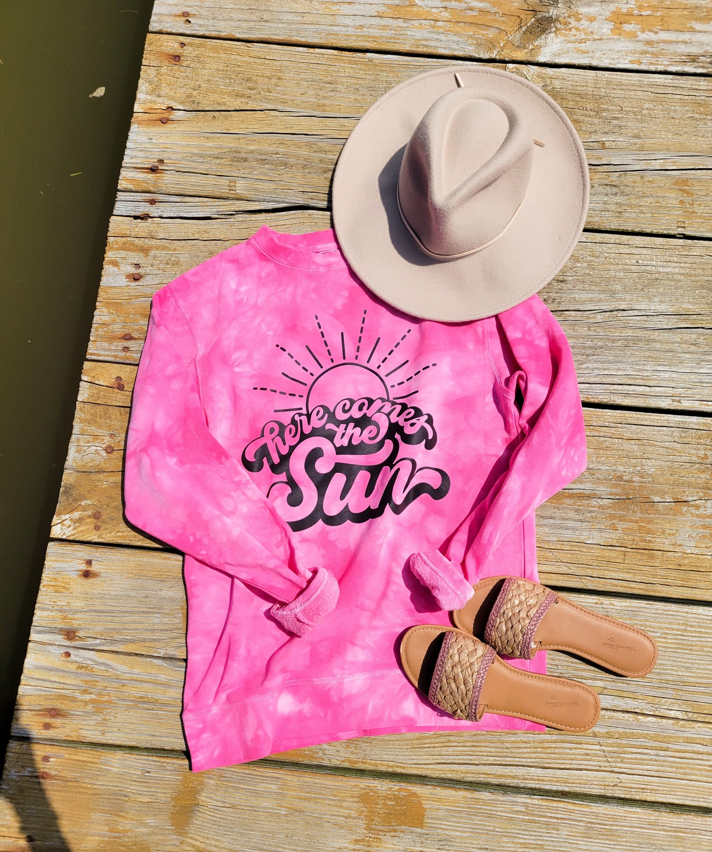 Here Comes the Sun Tie Dye Pullover