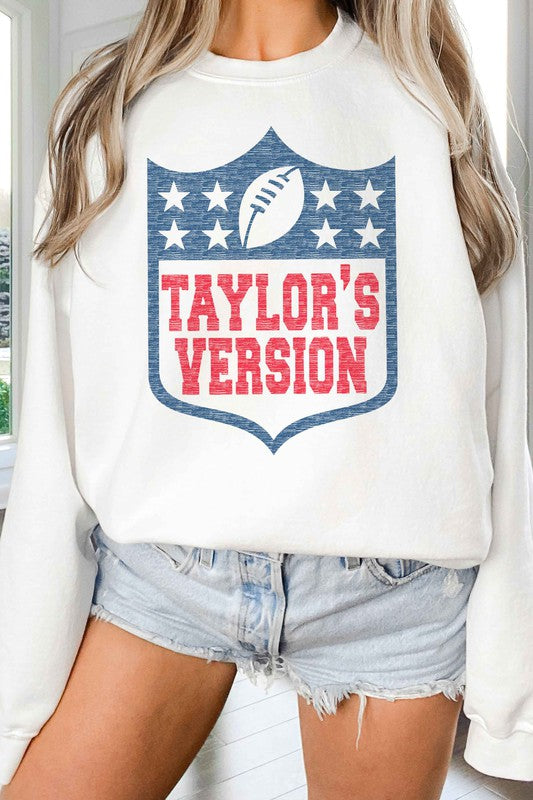 TAYLORS VERSION FOOTBALL GRAPHIC SWEATSHIRT ALPHIA