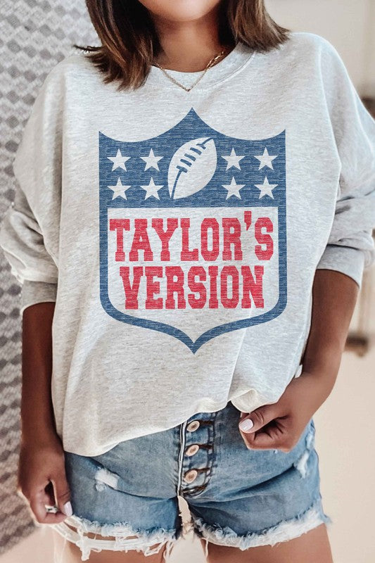 TAYLORS VERSION FOOTBALL GRAPHIC SWEATSHIRT ALPHIA