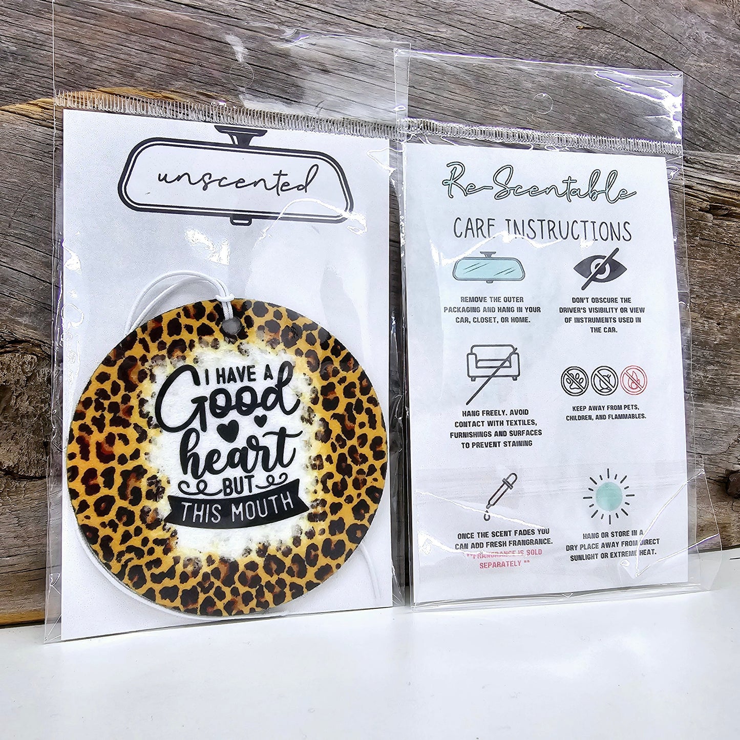 I Have A Good Heart But Re-Scentable Car Freshener