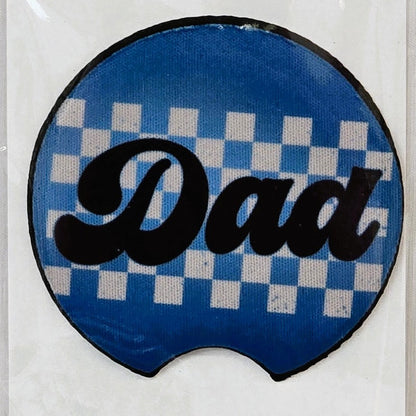 Checkered Dad Car Coasters