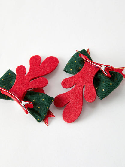 Christmas Elk Pom Pom Girls Hair Clip