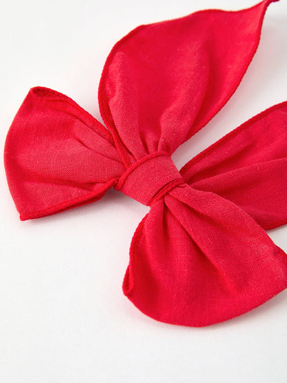 Christmas Red Bow Hairpin