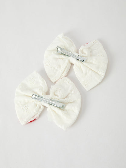 Winter Christmas Santa Hair Clips 2 Pack