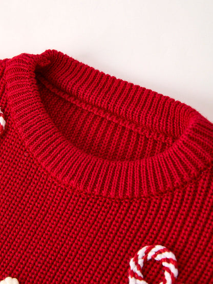 Pre-order Mom and Me Winter Christmas Red "merry" Pullover Sweater