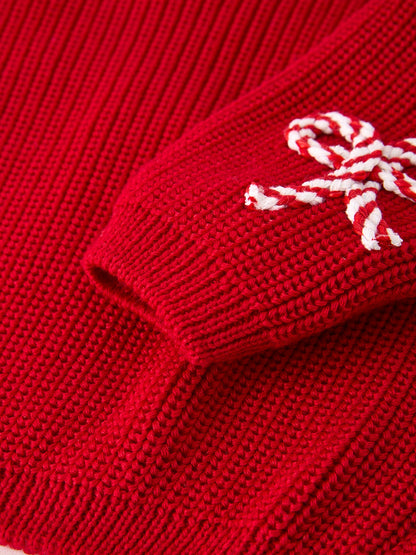 Pre-order Mom and Me Winter Christmas Red "merry" Pullover Sweater