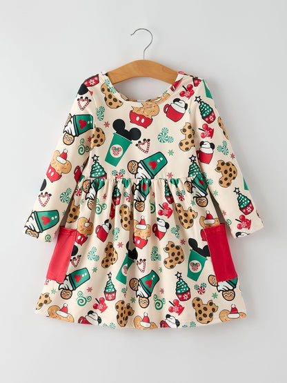 Christmas Merry Moments: Cupcakes, Cookies, and Candy Holiday Dress for Girls