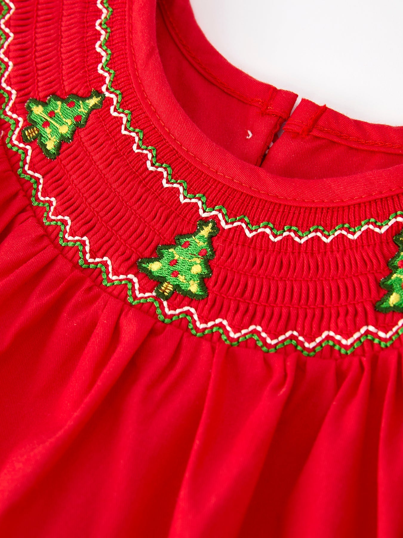 Christmas Baby Romper: Adorable Green Christmas Tree Embroidery