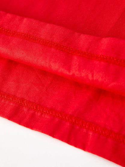 Red Christmas Girls Dress: Beautiful Embroidery with Lace Trim