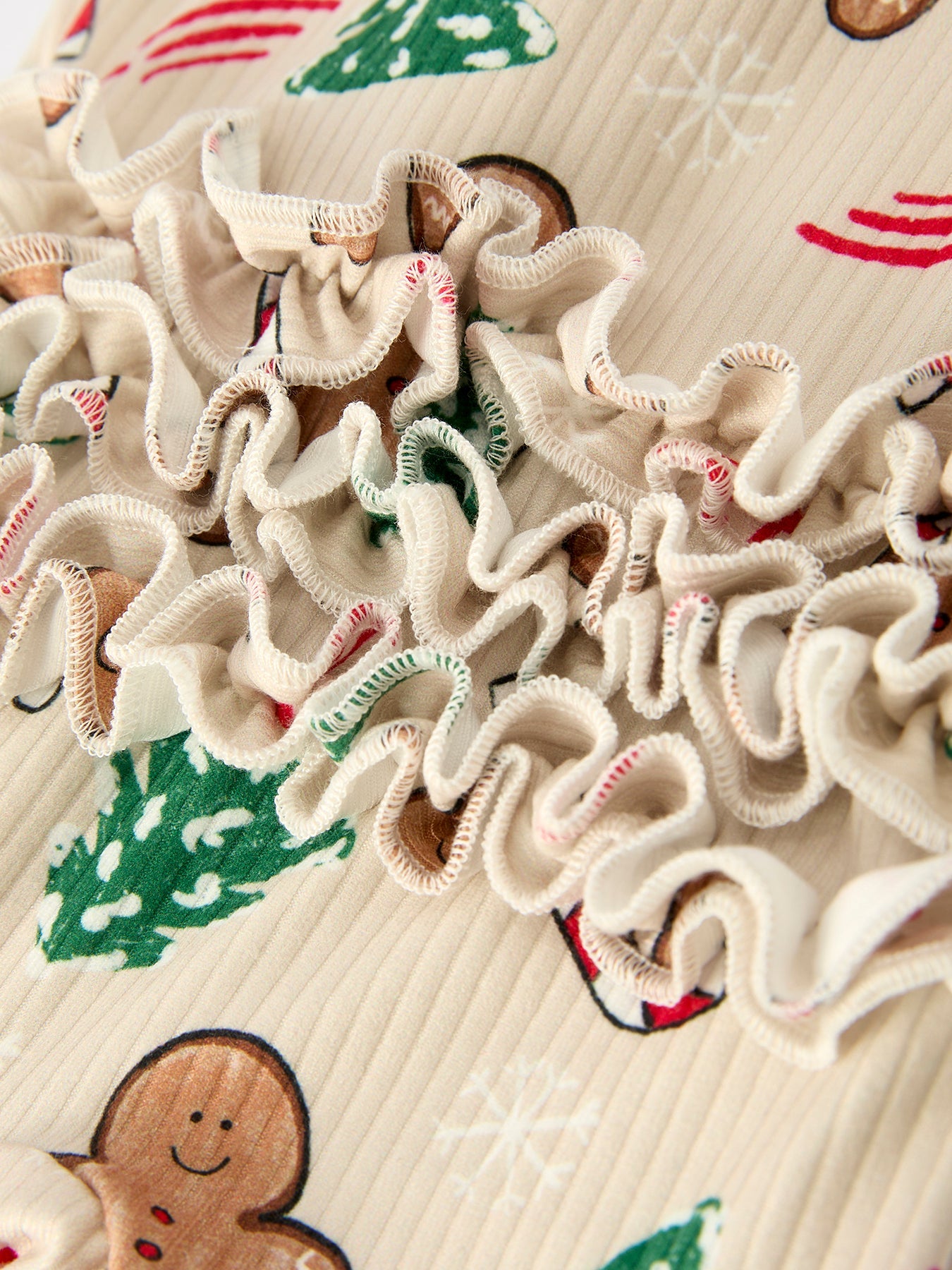 Gingerbread Christmas Girls Romper: Sweet Holiday Vibes with Nightcap