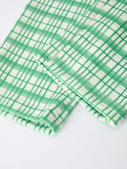 Christmas Red & Green Set: Holiday Plaid Pants with Red Tee