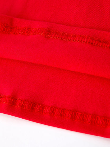 Christmas Red & Green Set: Holiday Plaid Pants with Red Tee