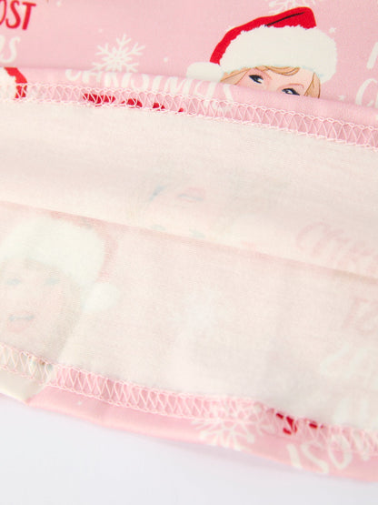 Christmas Ts Twirly  Print Girls Milk Silk Dress