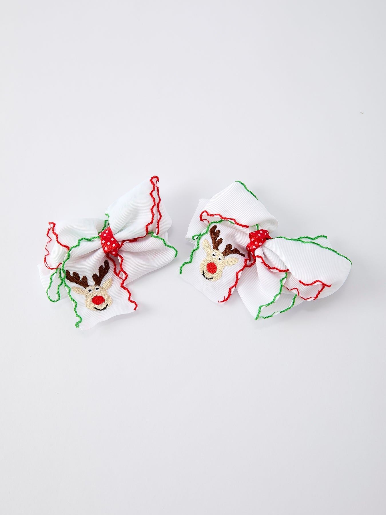 Christmas Cute Reindeer Hair Bows: Full of Holiday Spirit（2PCS）