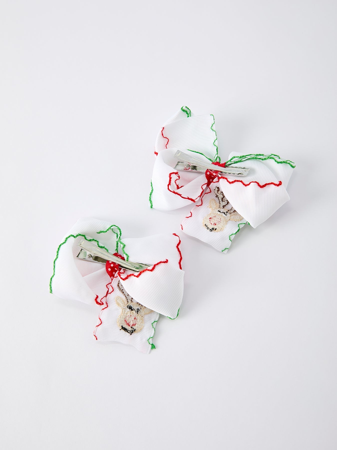 Christmas Cute Reindeer Hair Bows: Full of Holiday Spirit（2PCS）