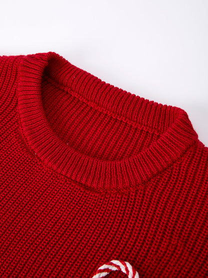 Pre-order Mom and Me Winter Christmas Red "merry" Pullover Sweater