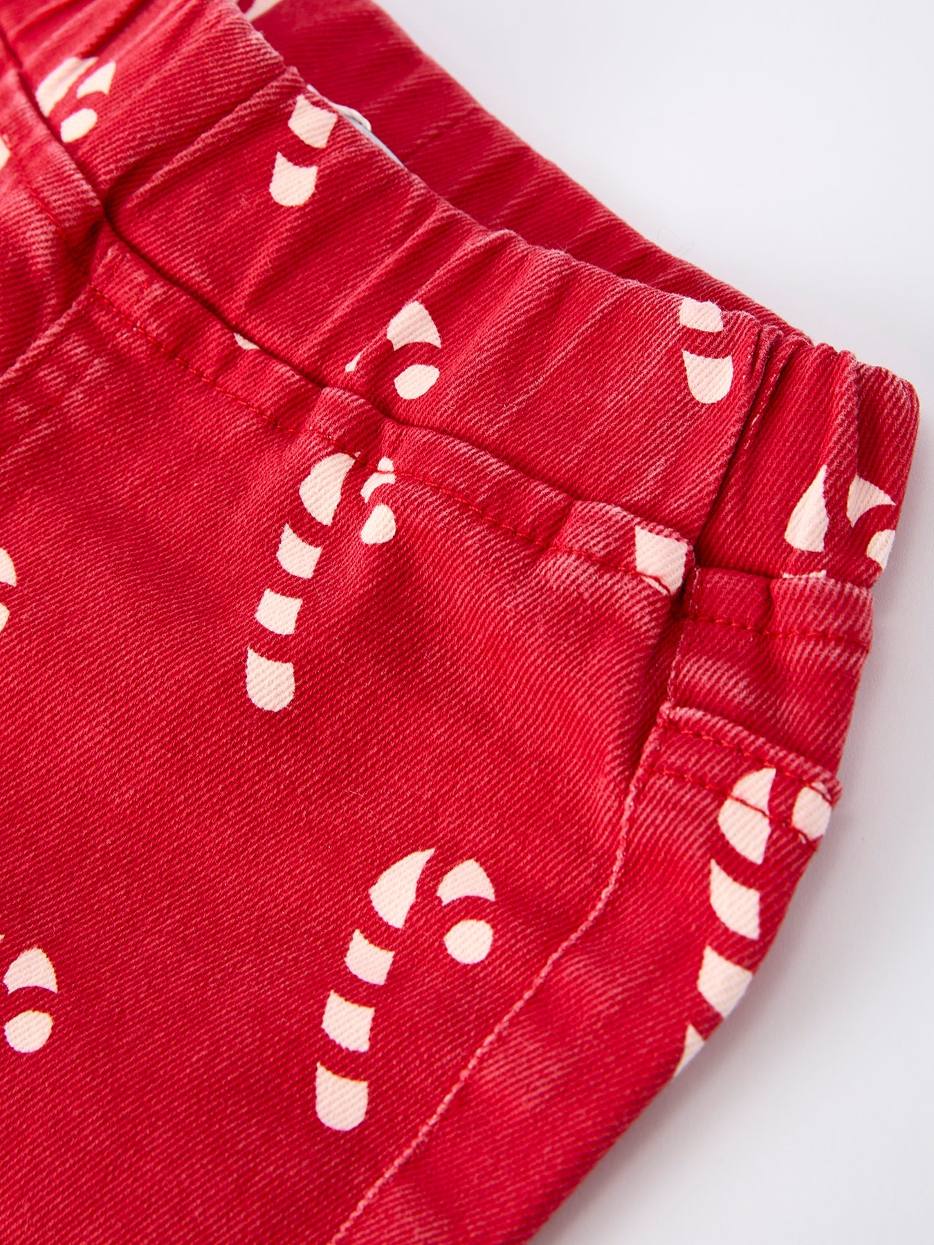 Girls Red Christmas Themed Denim Jeans