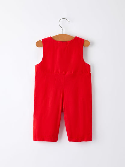 Christmas Baby Boys Romper: Adorable Green Christmas Tree Embroidery