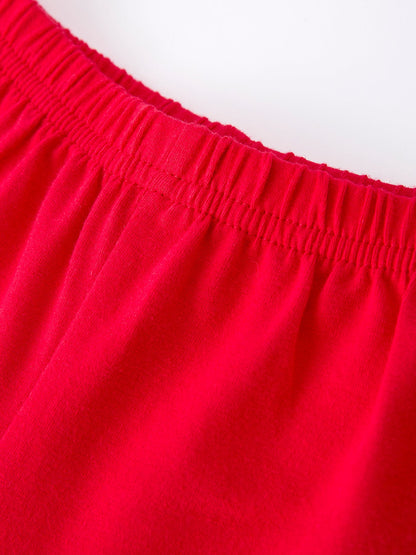 Red Christmas Smocked Embroidery  Boys Set