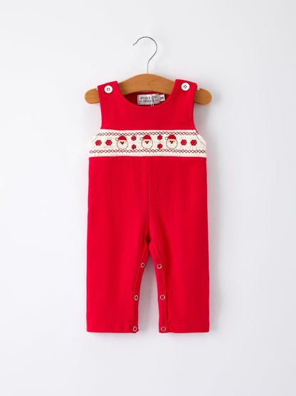 Christmas Smocked Embroidery Baby Boys Romper