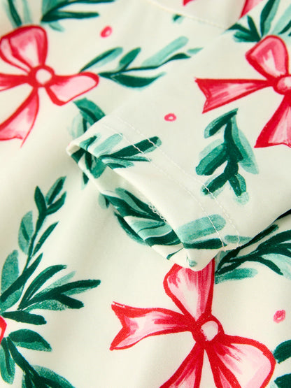 Holiday Christmas Dress with Holly