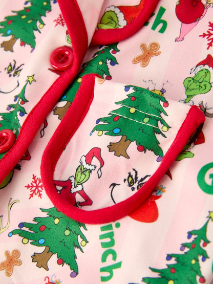 Christmas Tree Character Baby Girls Ruffle Girls Pajamas Set