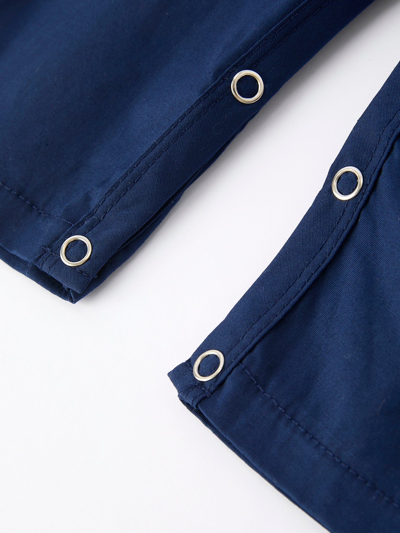 Christmas Navy Blue Nativity Smocking Embroidered Baby Boy Romper