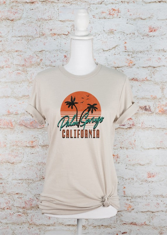 PLUS Palm Springs California Sunset Graphic Tee