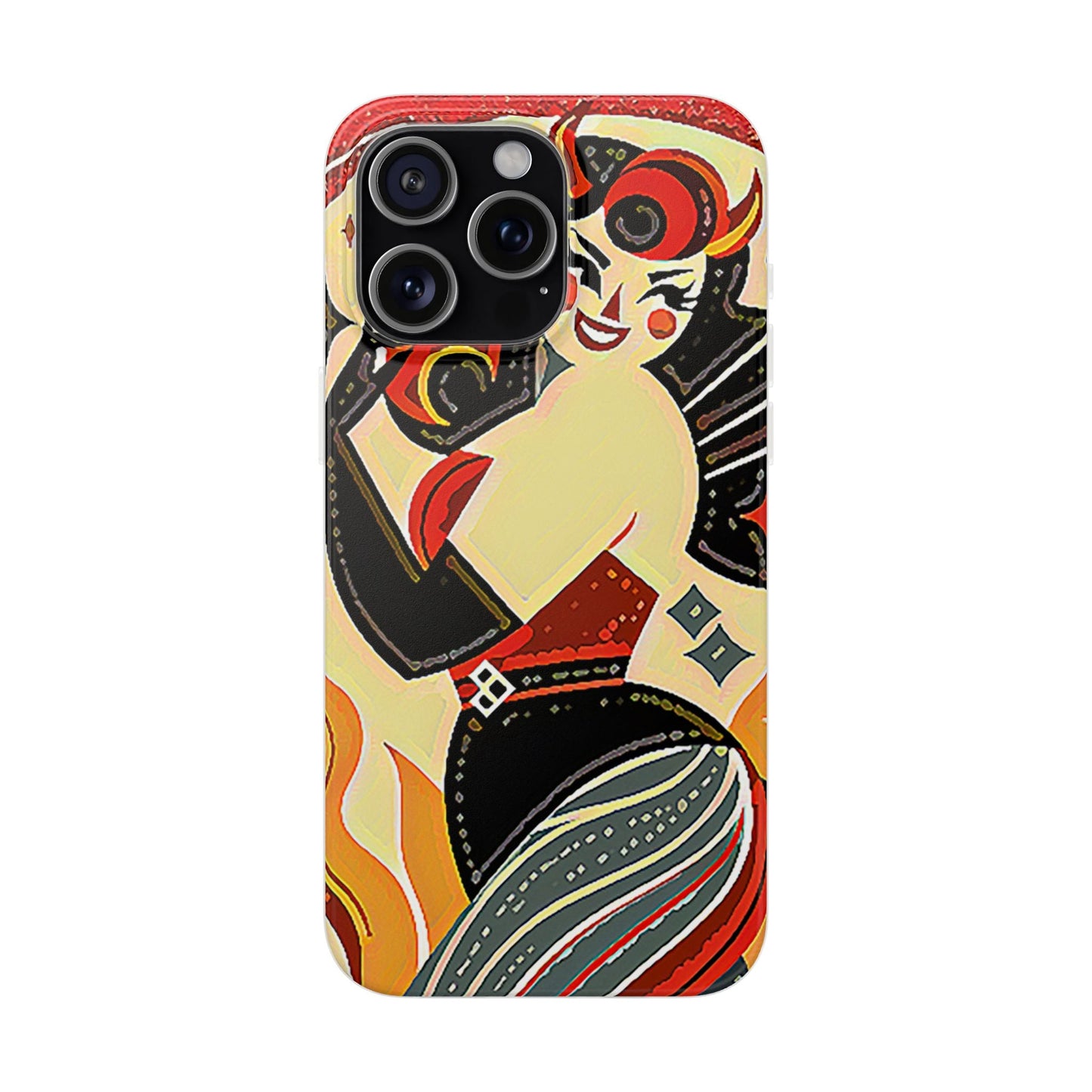 Red & Black Female Devil Flexi Phone Case