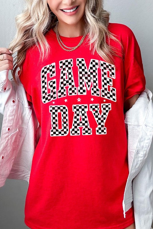 Checkered Game Day Graphic Heavyweight Tee