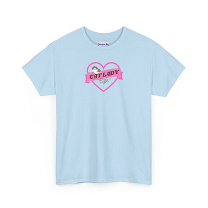 Cat Lady Cafe Unisex Heavy Cotton Tee