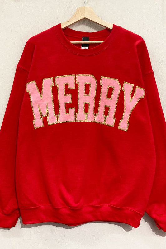 Merry Glitter Oversized Sweatshirt
