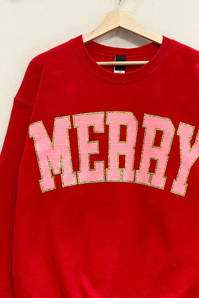 Merry Glitter Oversized Sweatshirt