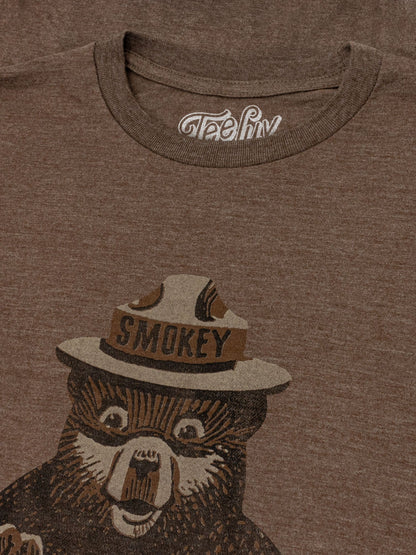 Smokey Fire Danger Very High T-Shirt - Brown