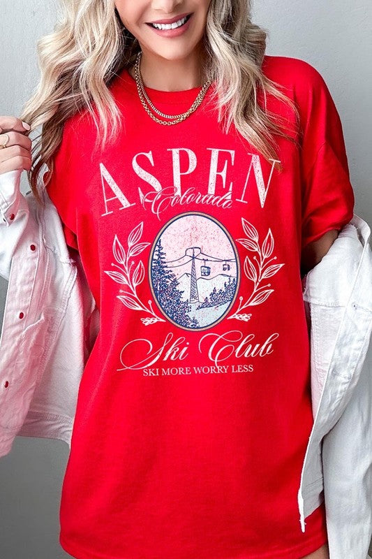 Aspen Ski Club Graphic Plus Heavy Cotton Tee