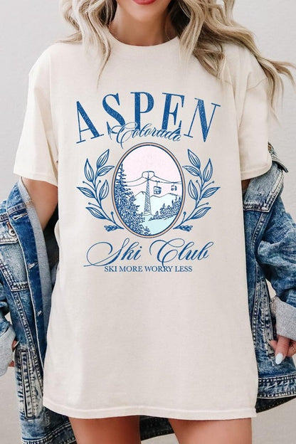 Aspen Ski Club Graphic Plus Heavy Cotton Tee