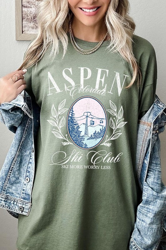 Aspen Ski Club Graphic Plus Heavy Cotton Tee