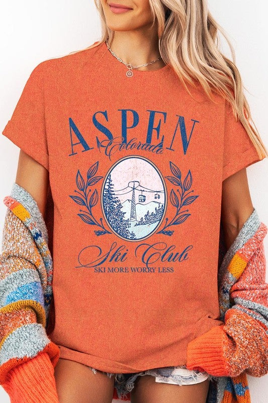 Aspen Ski Club Graphic Plus Heavy Cotton Tee