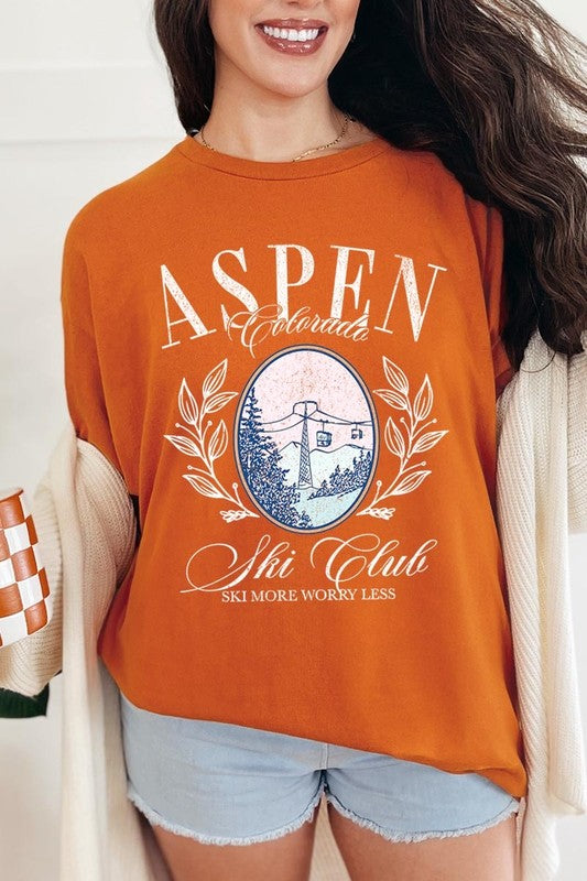 Aspen Ski Club Graphic Plus Heavy Cotton Tee