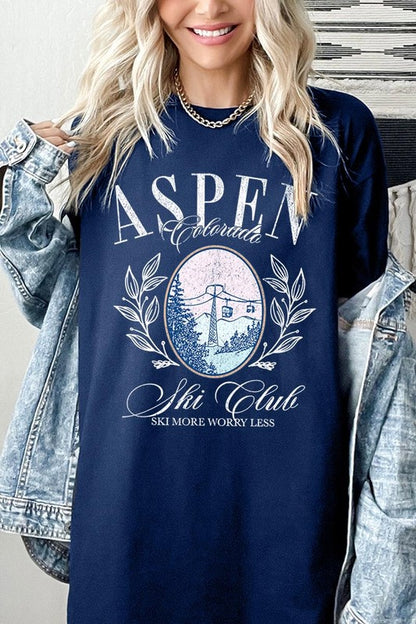 Aspen Ski Club Graphic Plus Heavy Cotton Tee