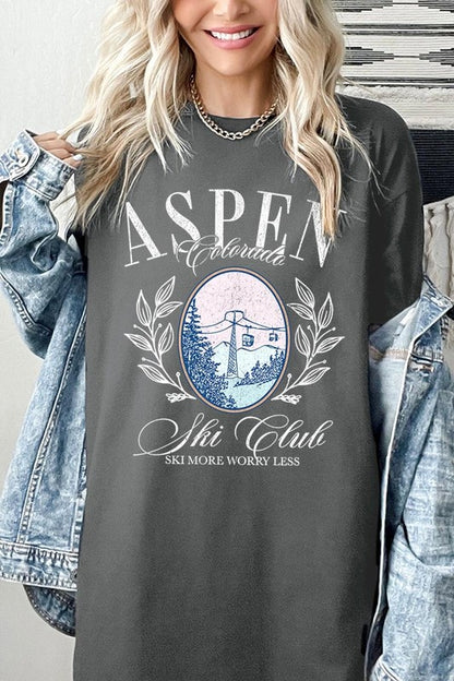 Aspen Ski Club Graphic Plus Heavy Cotton Tee